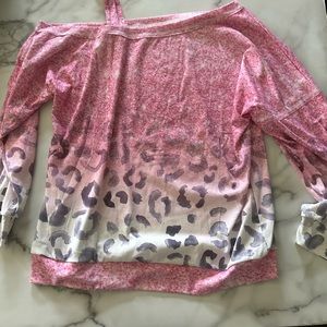 Pink leapard large women’s shirt